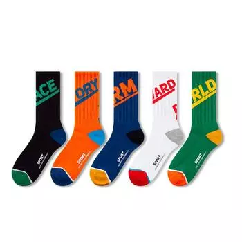 Новинка, носки Tide, мужские спортивные носки в стиле хип-хоп, скейтборд, уличные хлопковые летние носки для пар, уличные носки One Size