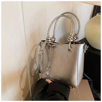 Новинка осени 2024 года, сумка-ведро через плечо, портативная сумка-тоут, нишевый дизайн, модная универсальная повседневная сумка бордовый