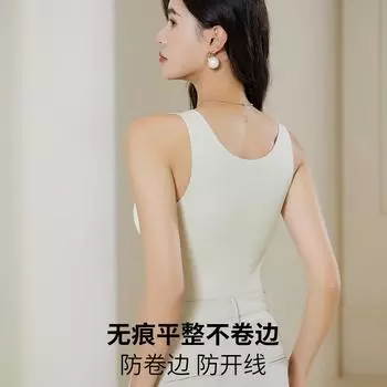 Новинка осенне-зимняя немецкая бархатная самосогревающаяся теплая жилетка для женщин с подгрудными подушечками, нижнее белье без бюстгальтера, утепленная жилетка для женщин L (recommended 80-52.5 kg)