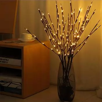 Новинка Осветите свое пространство с помощью этой красивой и элегантной светодиодной лампы в виде ветки ивы, работающей от батареек, которая идеально подойдет для украшения вашей свадьбы. синий