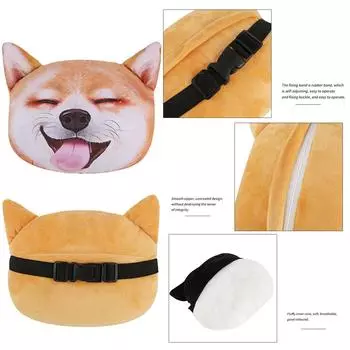 Новинка, подушка для поддержки головы, милая подушка для шеи с собакой и кошкой, автомобильный подголовник, мягкая подушка для подголовника, удобная подушка для автокресла E