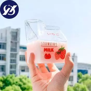 Новинка, полпинты, сливки, молоко, милая картонная стеклянная чашка, стеклянная чашка для кофе, чашка для сока, уникальный дизайн, поделки ручной работы 380ml