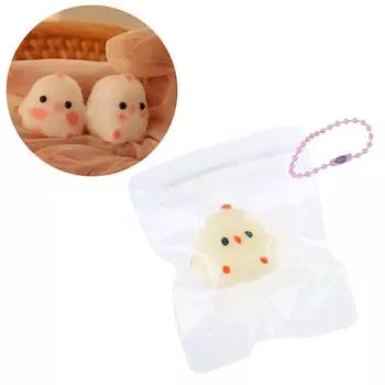 Новинка, пушистое животное, фигурка цыпленка, игрушка-сдавливание, новинка, настольная игрушка-кляп, расслабляющая игрушка-сдавливание, цыпленок жёлтый