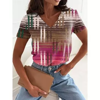 Новинка, рубашка для женщин, рубашка из манги с короткими линиями, ухудшенная 3D, рубашка из моды для женщин, рубашка XS