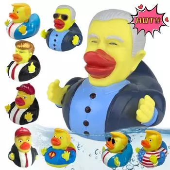 Новинка Trump Rubber Duck Детские игрушки для ванны Trump Merchandise Duck Игрушка для детей Подарки на день рождения Baby Showers Bath Float Duck