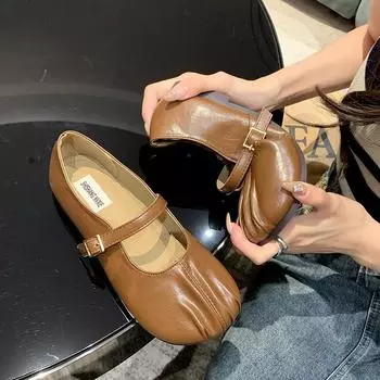 Новинка, туфли на плоской подошве с раздельным носком, женские, качественные кожаные туфли Мэри Джейн в японском стиле, туфли-троттеры, туфли-лодочки, весна-осень, женские 35