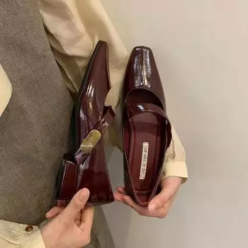 Новинка, туфли на плоской подошве с раздельным носком, женские, качественные кожаные туфли Мэри Джейн в японском стиле, туфли-лодочки, туфли-лодочки, женские туфли-ниндзя Tabi 35 чёрный