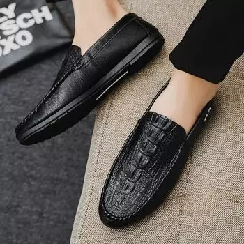 Новинка в мужской повседневной обуви Slip-on Fashion 2024 Мужская кожаная обувь Классика Оригинал Низкая цена Бесплатная доставка Тренд Элегантный Общий 39