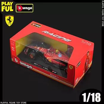 Новинка в наличии 2024 Bburago F1 1:18 Ferrari Sf-24 литая миниатюрная модель из сплава Red Bull Rb19 Las Vegas Miami Version игрушечный автомобиль в подарок