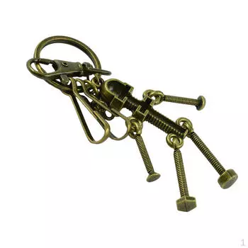 Новинка в стиле стимпанк, бронза из нержавеющей стали, винт-лобстер, подвеска-робот, брелок для ключей, зажимы, застежка-крючок