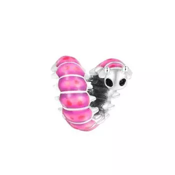 Новинка весны 2022, стерлингового серебра 925 пробы, милые завитые гусеницы, очаровательные бусины, подходят для европейского браслета, серебро, для женщин, изготовление ювелирных изделий своими руками