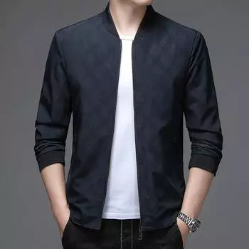 Новинка весны и осени мужская молодежная повседневная куртка с воротником-стойкой модное пальто тонкая мужская одежда L