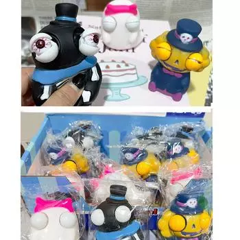 Новинка, выскакивающая из глаз игрушка для розыгрыша на тему Хэллоуина, игрушка-кляп, настольная игрушка для снятия стресса, скелет