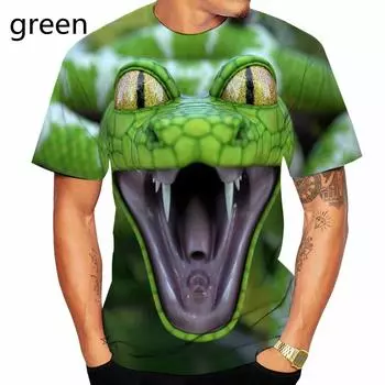 Новинка, забавная футболка с 3d принтом, черная, синяя, змея, дракон, мужская и женская крутая футболка, спортивная футболка XS