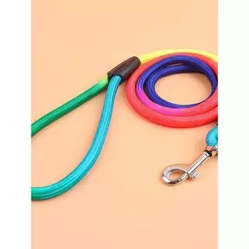 Новинка Зоотовары Тедди Маленькие и Средние Собаки Красочный Нейлоновый Круглый Ручной Поводок Артефакт для Выгула Собак Color traction rope medium M:1.0cm * 1.2M