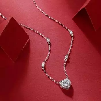 Новое 100% настоящее ожерелье из муассанита 1 карат для женщин, ожерелье из стерлингового серебра 925 пробы с покрытием из золота 18 карат, ювелирные изделия, ожерелья-цепочки с бриллиантами на шею About 41-50cm&Moissanite S925