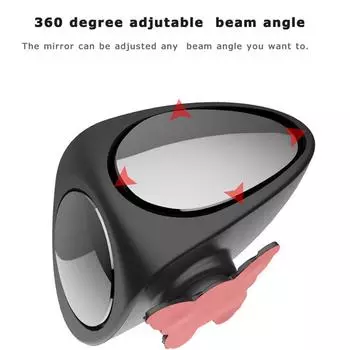 Новое 2 шт. 2 в 1 Автомобильное зеркало заднего вида для слепой зоны слева Зеркало широкого обзора Вращение на 360 градусов Регулируемое выпуклое зеркало заднего вида Обзор переднего колеса Автомобильное зеркало