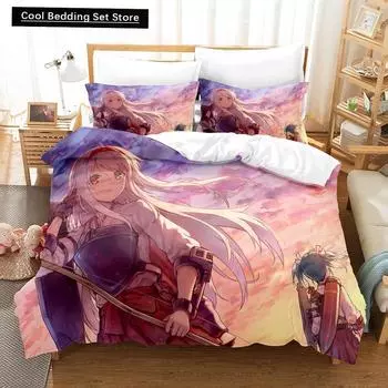 Новое 3D Kawaii Аниме Zuikaku (Канколле) Комплект постельного белья односпальный двуспальный двуспальный двуспальный комплект для взрослых и детей спальня пододеяльник наборы EU single(135x200cm)