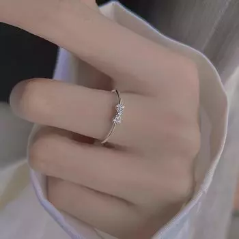 Новое 925 стерлингового серебра кольцо-бантик женское Ins Холодный ветер легкое роскошное дизайнерское кольцо
