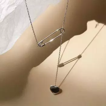 Новое 925 стерлингового серебра серебряный кулон в форме сердца чокер ожерелье для девушек женщин заявление свадебные украшения dz457