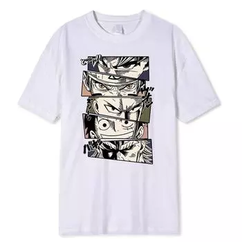 Новое аниме All Might One Punch Man, забавная черная футболка в стиле хип-хоп, футболка Harajuku Ullzang, модная японская футболка, топы, уличная одежда S белый