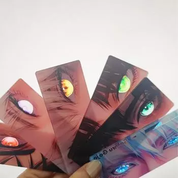 Новое аниме-периферийное устройство Xiaohongshu Jujutsu Kaisen: Прозрачная карта высокой ценности со светоотражающими глазами Годзё Сатору Reflective sheet---2