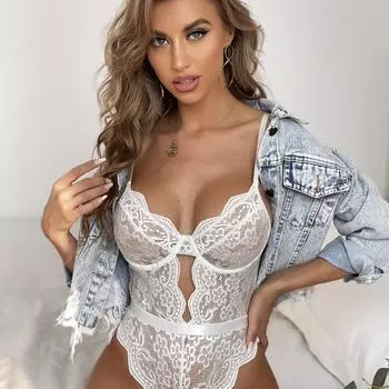 Новое эротическое нижнее белье, сексуальная перспектива эротический комбинезон с подтяжками тонкий S белый