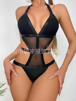 Новое эротическое нижнее белье, сексуальный полый перспективный эротический комбинезон, одна часть отправлена от имени других. S