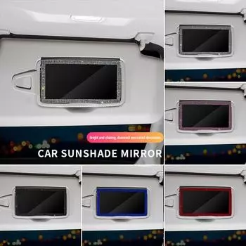 Новое автомобильное зеркало для макияжа, автомобильное внутреннее зеркало, автомобильный солнцезащитный козырек, HD-зеркало, универсальный автомобильный стайлинг, автомобильные аксессуары для женщин чёрный