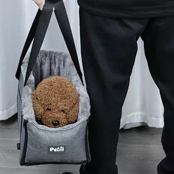 Новое безопасное сиденье для домашних животных, гнездо для домашних животных, портативное автомобильное сиденье для собак, подлокотник для автомобиля, утолщенная плюшевая коробка для маленьких собак и кошек