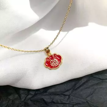 Новое благословенное ожерелье в китайском стиле, Женский темперамент, благословенная ключичная цепочка, зодиакальные новогодние украшения