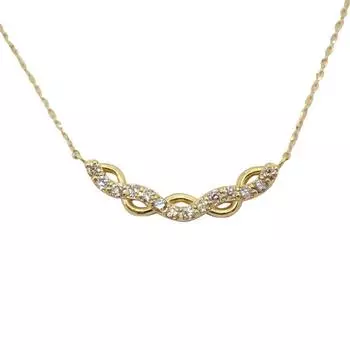 [Новое] Бриллиантовое колье/подвеска K18YG [i3-1]