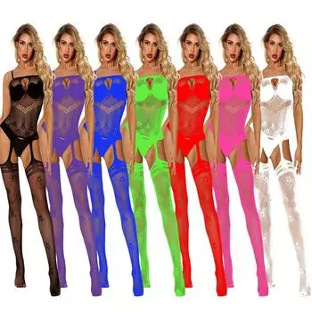 Новое черное сексуальное женское белье в сеточку Bobysuit Эротическое горячее порно фетиш нижнее белье комбинезон боди-чулки костюмы сексуальная одежда One Size