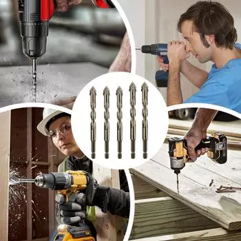 Новое четырехпазовое эксцентриковое сверло, эффективный комплект сверл и метчиков, сверло с титановым покрытием, многофункциональный комплект сверл One Size