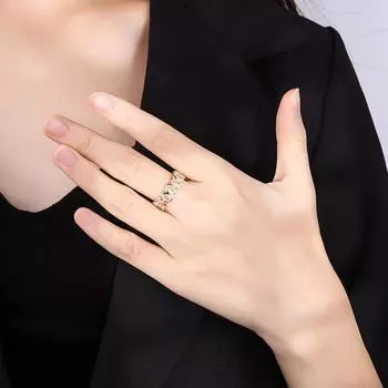 Новое цветное сокровище регулируемое открывающееся кольцо женское нишевое светлое роскошное цветное бриллиантовое персонализированное кольцо на указательный палец модное кольцо