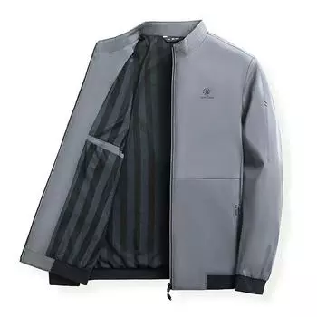 Новое деловое повседневное пальто для среднего возраста на весну и осень, мужская верхняя одежда для пап, куртка с воротником-бейсболкой для людей среднего и пожилого возраста M