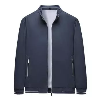 Новое деловое повседневное пальто для среднего возраста на весну и осень, верхняя часть для папы, куртка с воротником для людей среднего и пожилого возраста M