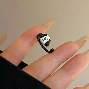 Новое детское кольцо в виде щенка, простое открывающееся кольцо на указательный палец, унисекс, ювелирное украшение, подарок
