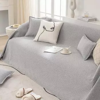 Новое диванное полотенце с хлопковой и льняной текстурой на все времена года, выпущен противоскользящий диван, простой чехол для дивана 210*130