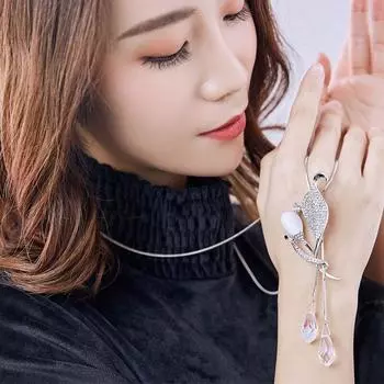 Новое длинное ожерелье из листьев для женщин, бижутерия, ожерелья и подвески из кристаллов, новые модные ювелирные изделия 88cm