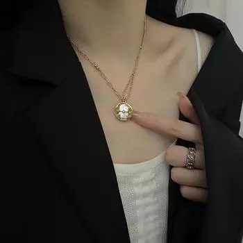 Новое длинное ожерелье из титановой стали с буквами, свитер для девочек, свитер, цепочка с подвеской, ожерелье серебряный