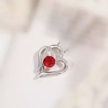 Новое двойное ожерелье с подвеской в виде сердца для женщин с усовершенствованным цветным ожерельем Heart To Heart Matching Love