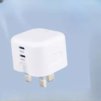 Новое двойное зарядное устройство для мобильного телефона с быстрой зарядкой PD20W британского стандарта, двухпортовое PD20W с индикатором, головка для быстрой зарядки standard