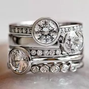 Новое европейское и американское хип-хоп широкое кольцо креативное высококачественное геометрическое кольцо 6 серебряный