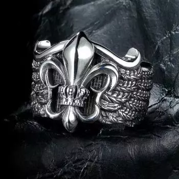 Новое европейское и американское ретро-кольцо с ирисом для мужчин resizable