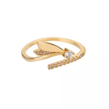 Новое геометрическое кольцо с цирконом в форме сердца, открытое, нишевого дизайна для женщин, кольцо на палец, модные аксессуары в стиле легкой роскоши Opening Adjustable