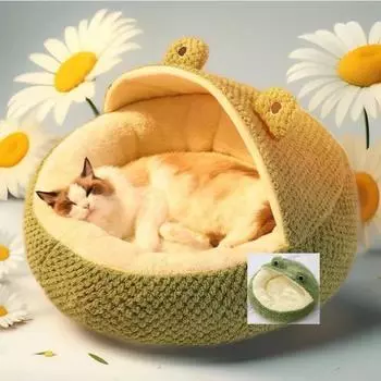 Новое гнездо для домашних животных серии Frog, кошачье гнездо, лежанка для собак, теплое гнездо для собак, осенне-зимний домик-гнездо, товары для животных S