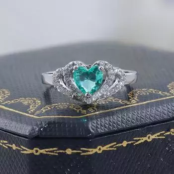 Новое хит продаж, модное, зеленое кольцо с цирконием, блестящее, AAA, для посещения банкета, свадьбы, вечеринки, мероприятия, юбилея, подарка, ювелирных изделий высокого качества 7 зелёный