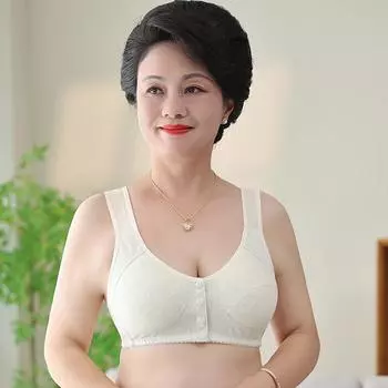 Новое хлопковое нижнее белье с пряжкой спереди, женский мягкий хлопковый жилет, бюстгальтер большого размера 85