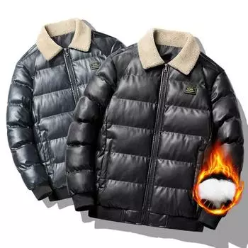 Новое хлопковое пальто большого размера с утолщенными лацканами, мужское хлопковое пальто, модная брендовая осенне-зимняя хлопковая куртка, свободная теплая куртка, мужская одежда M